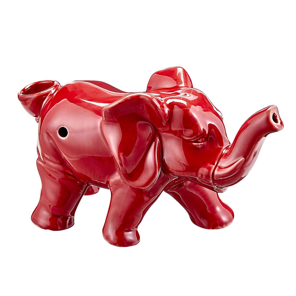 Elephant Novelty  Pipe - Red