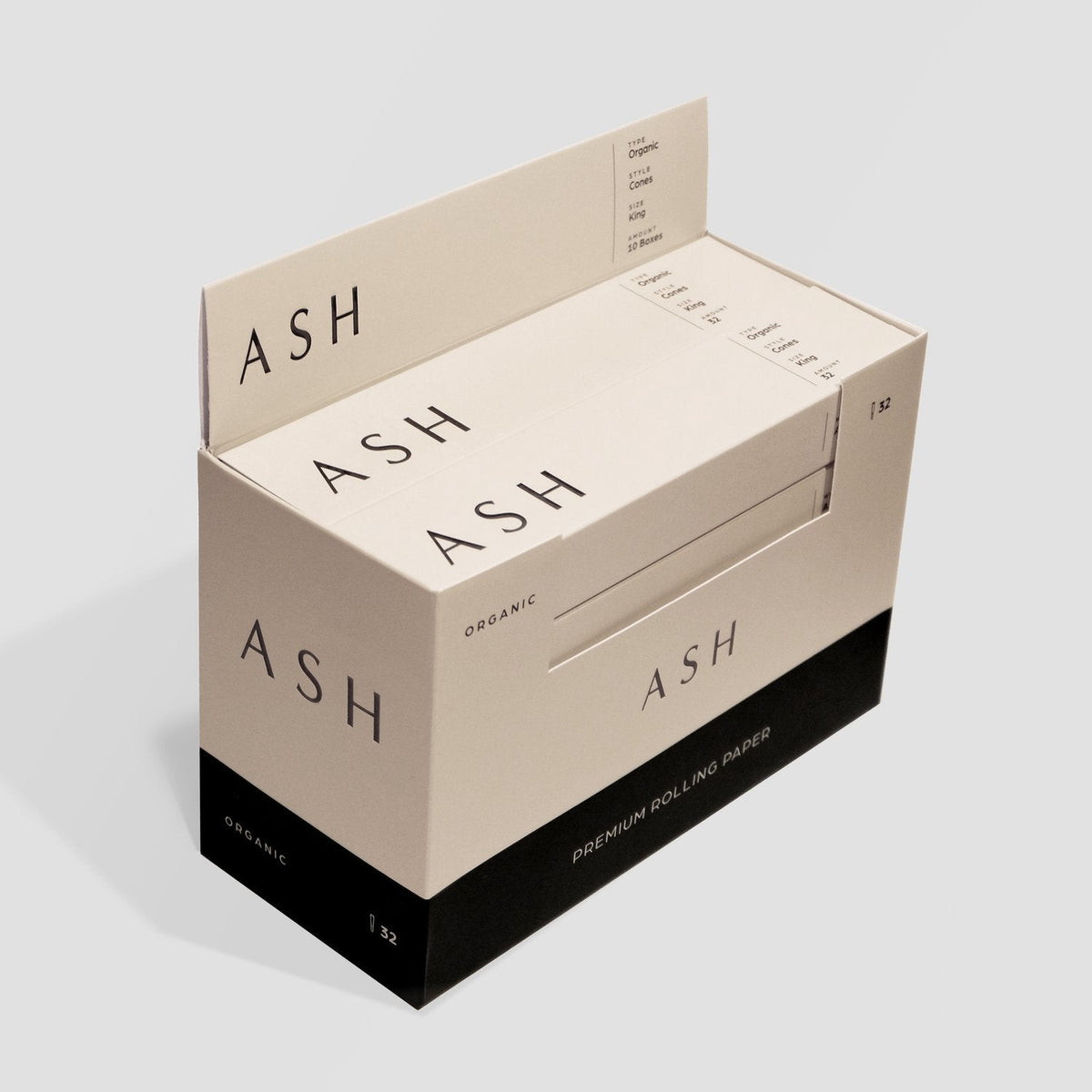ASH Cones | Organic | 32 Count | Box