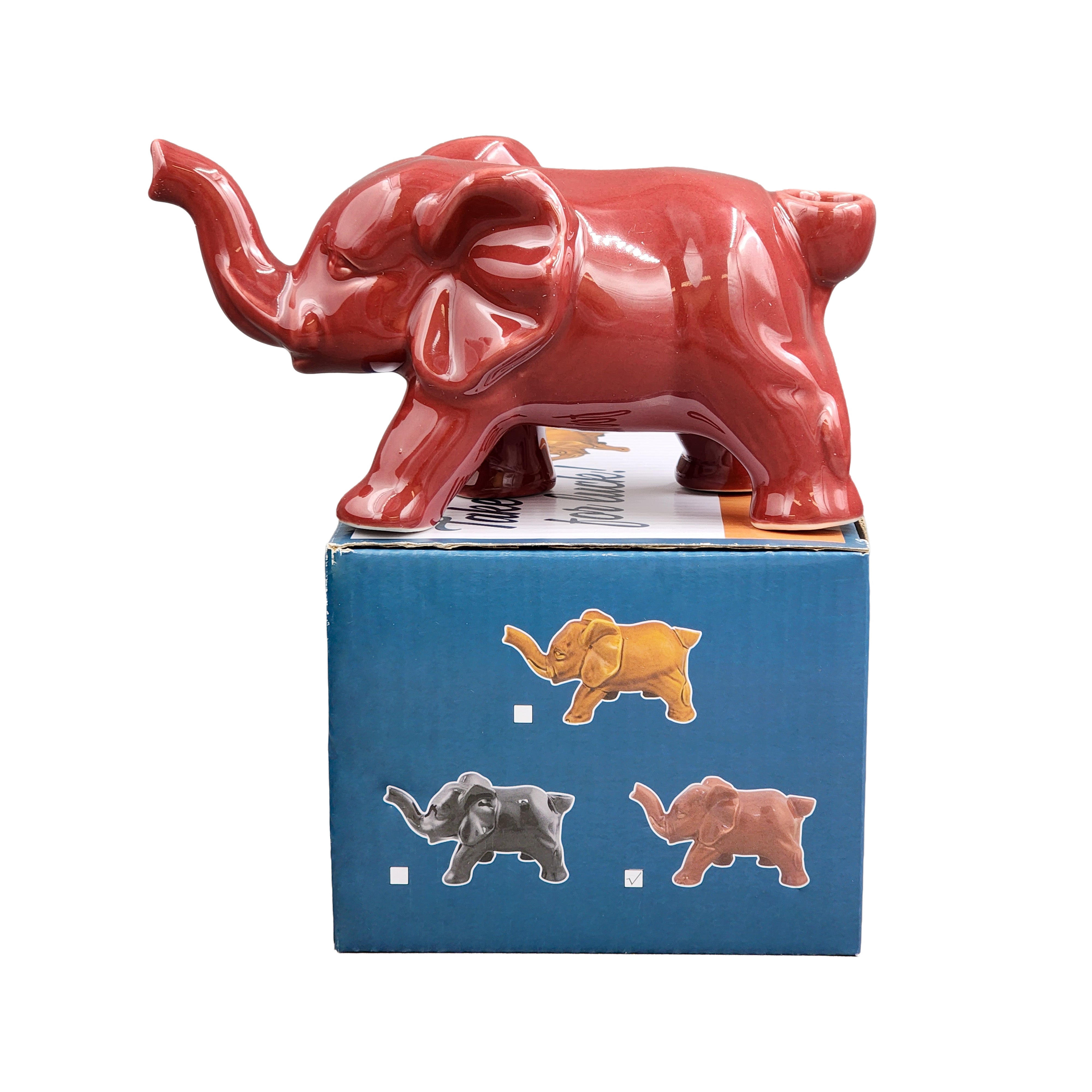Elephant Novelty  Pipe - Red