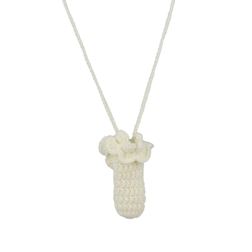 Trippy Crochet Mushroom Vape or Lighter Holder Necklace - 14" / Designs Vary