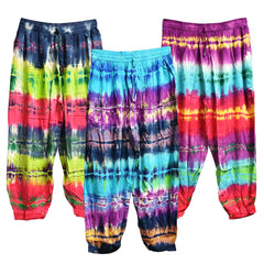 Tie Dye Striped Harem Pants - 37"/ Colors Vary