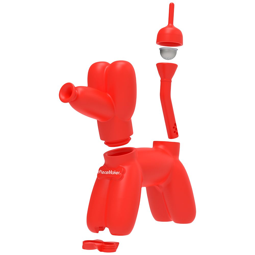 PieceMaker K9 Balloon Dog Silicone Water Pipe - 7.5"