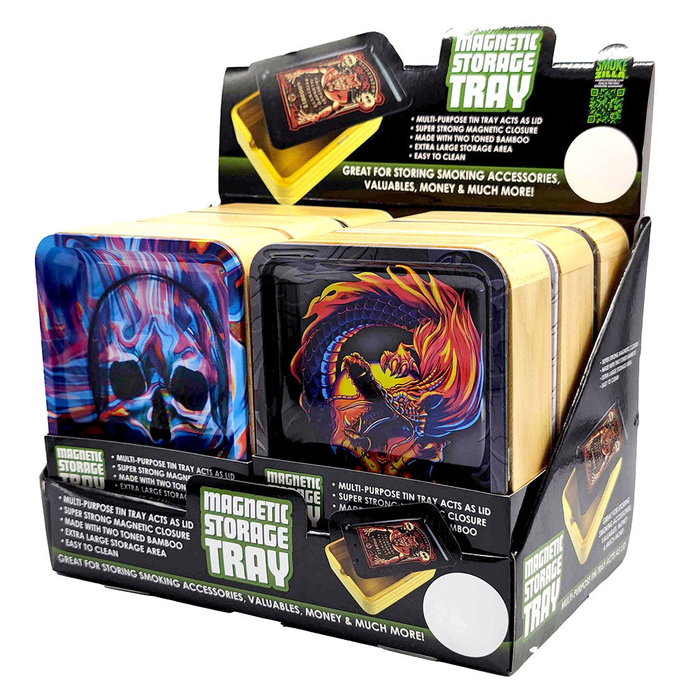 6PC - Smokezilla Magnetic Wood Storage Tray - 5"x7"/Asst