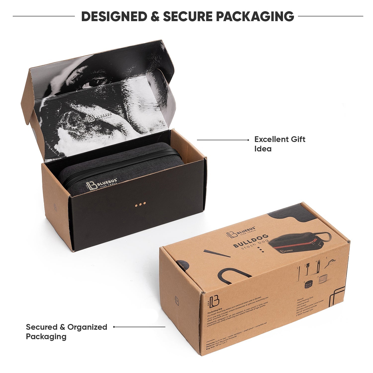 Bulldog Smell Proof Bag and Session Kit