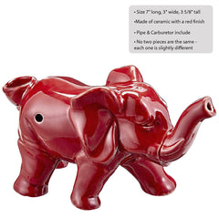 Elephant Novelty  Pipe - Red