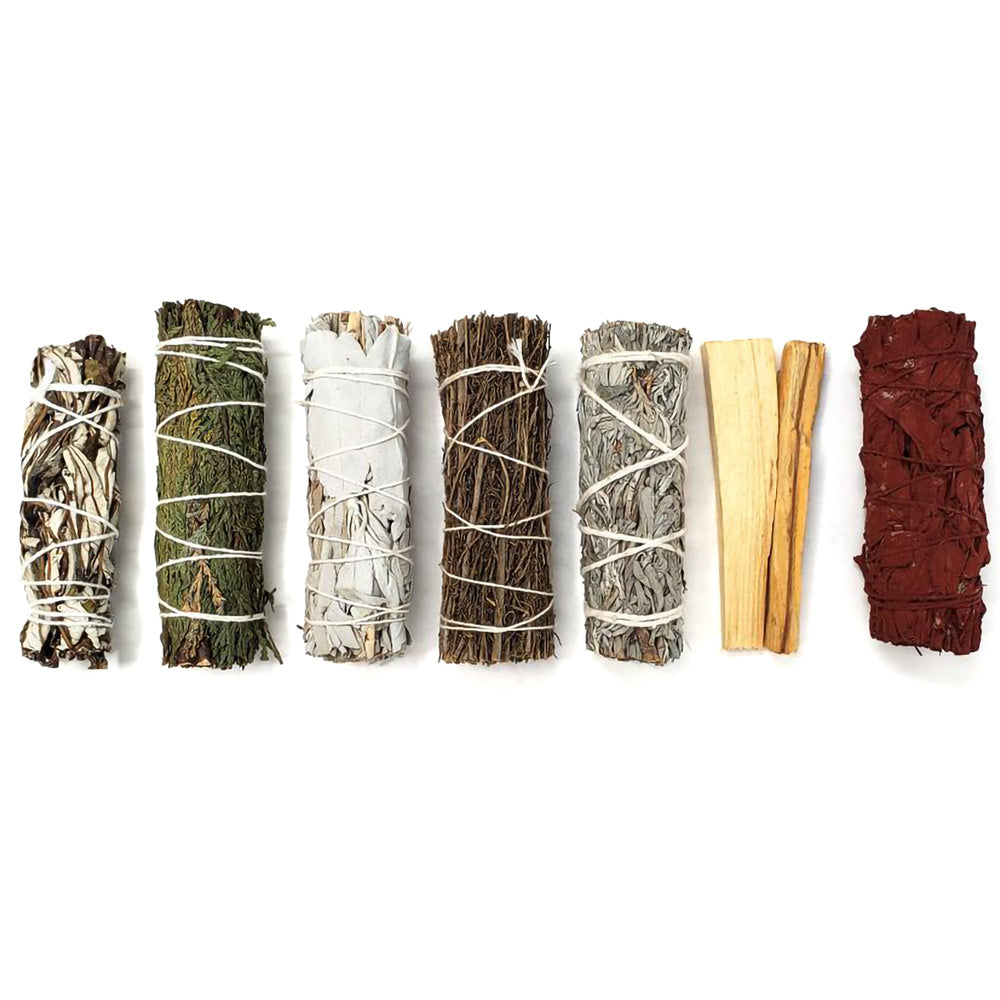 7PC - Sage Smudging Sampler - 4" / Assorted