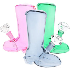 Boot-iful Mini Glass Water Pipe - 5" / 10mm F / Colors Vary