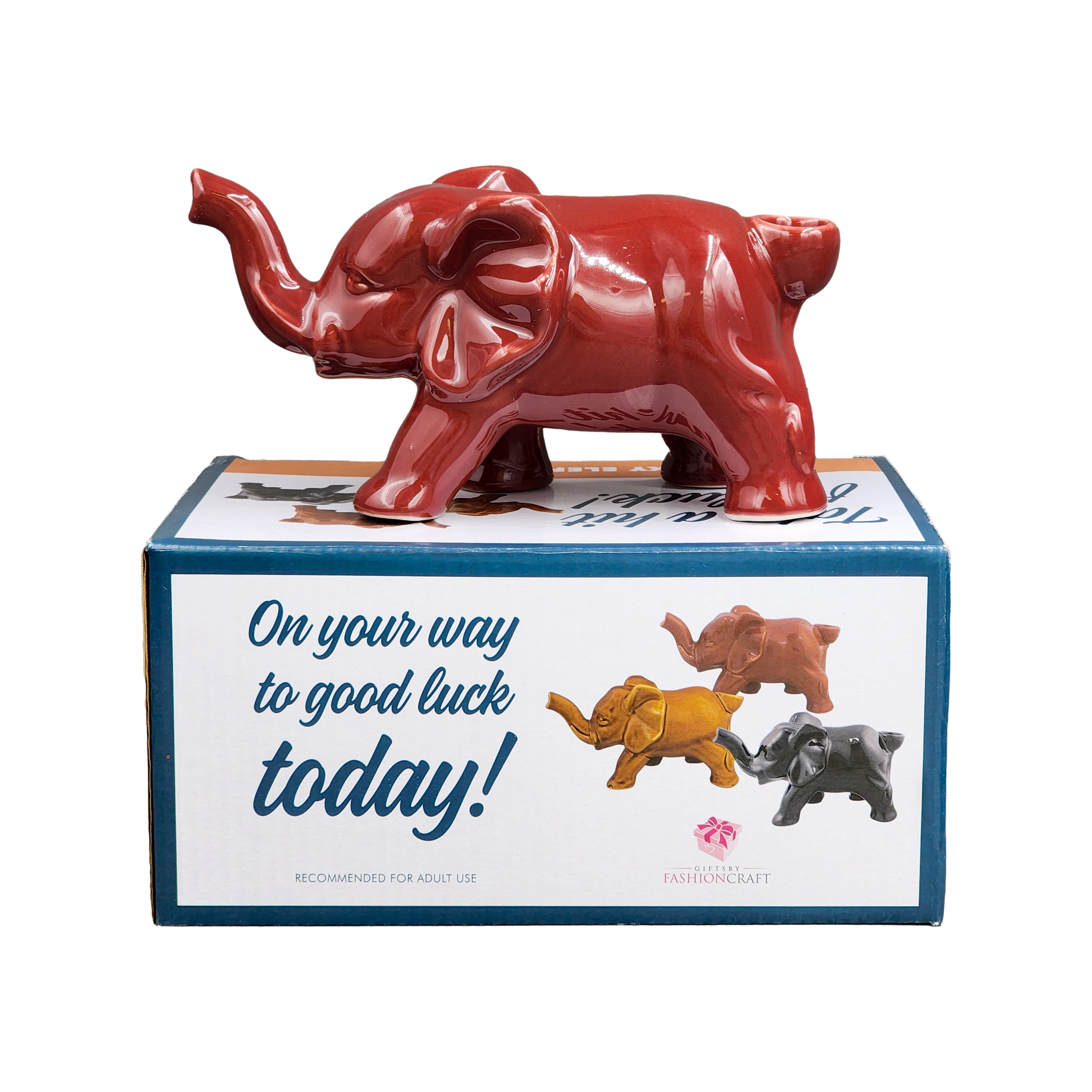 Elephant Novelty  Pipe - Red