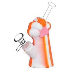 Silicone Cat Paw Water Pipe - 6.15" / 14mm F