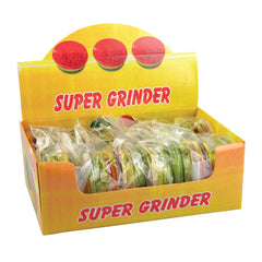 Plastic 3pc Rasta Color Grinders - 12pc 2.25"