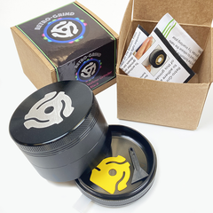 LED Light Show Herb Grinder ~ Magnetic Lid - 4 Pieces with Screen Catcher