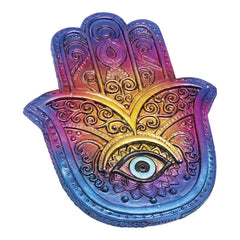 Fujima Hamsa Hand Flat Incense Burner - 6"
