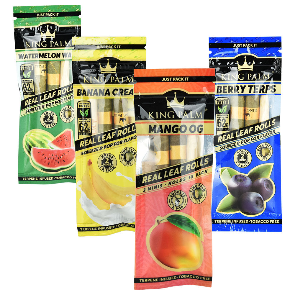 King Palm Flavor Rolls Dispenser Mini - 2PK / Assorted Flavors 80PC