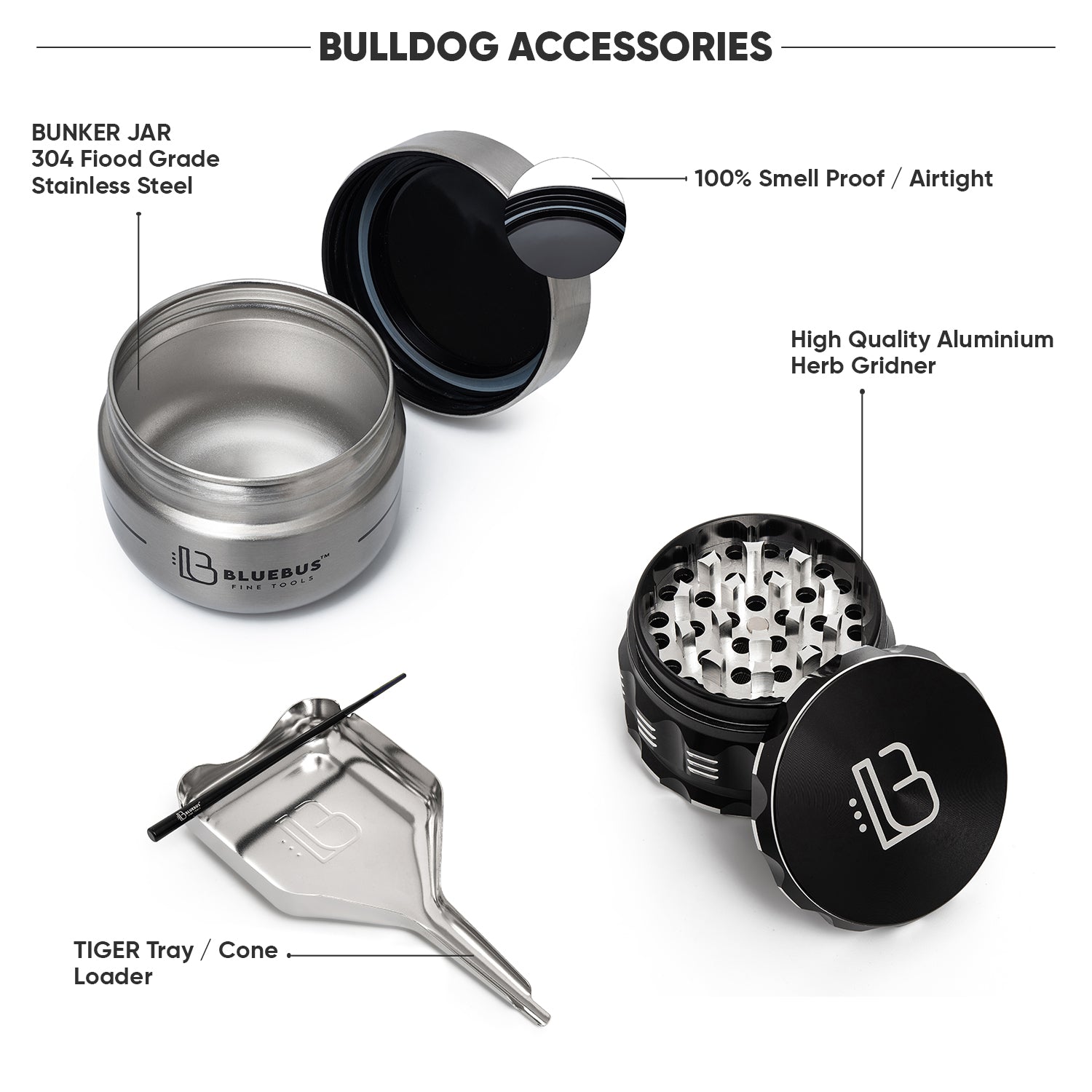 Bulldog Smell Proof Bag and Session Kit
