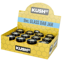 24CT - Kush RX Glass Concentrate Jar w/ Magnifier - 9ml