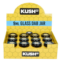 24CT - Kush RX Glass Concentrate Jar w/ Magnifier - 9ml