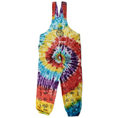 Threadheads Rainbow Spiral Tie Dye Overalls | 39"