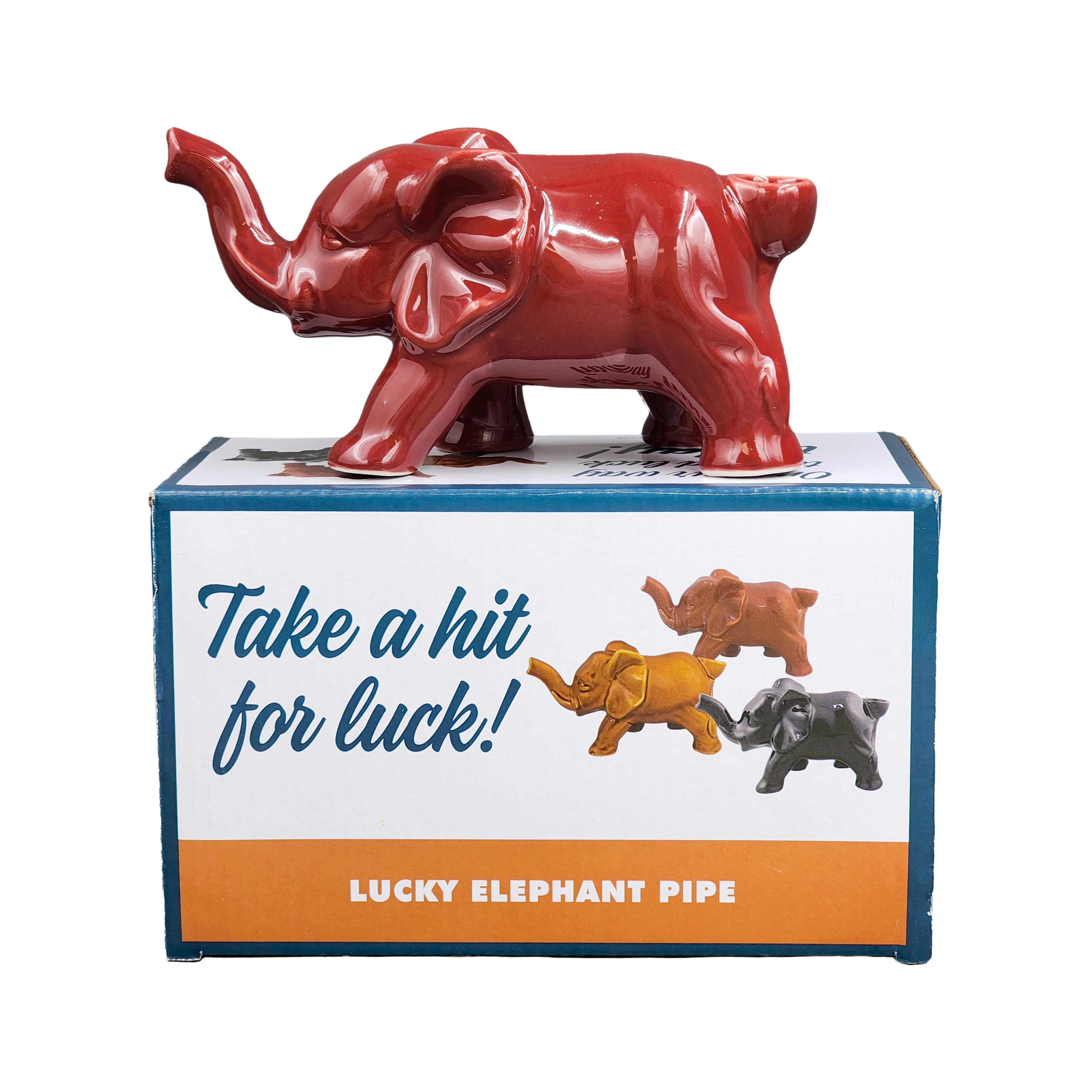 Elephant Novelty  Pipe - Red