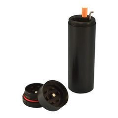 All In 1 Metal Smoke Stopper W/Poker & Grinder - Black