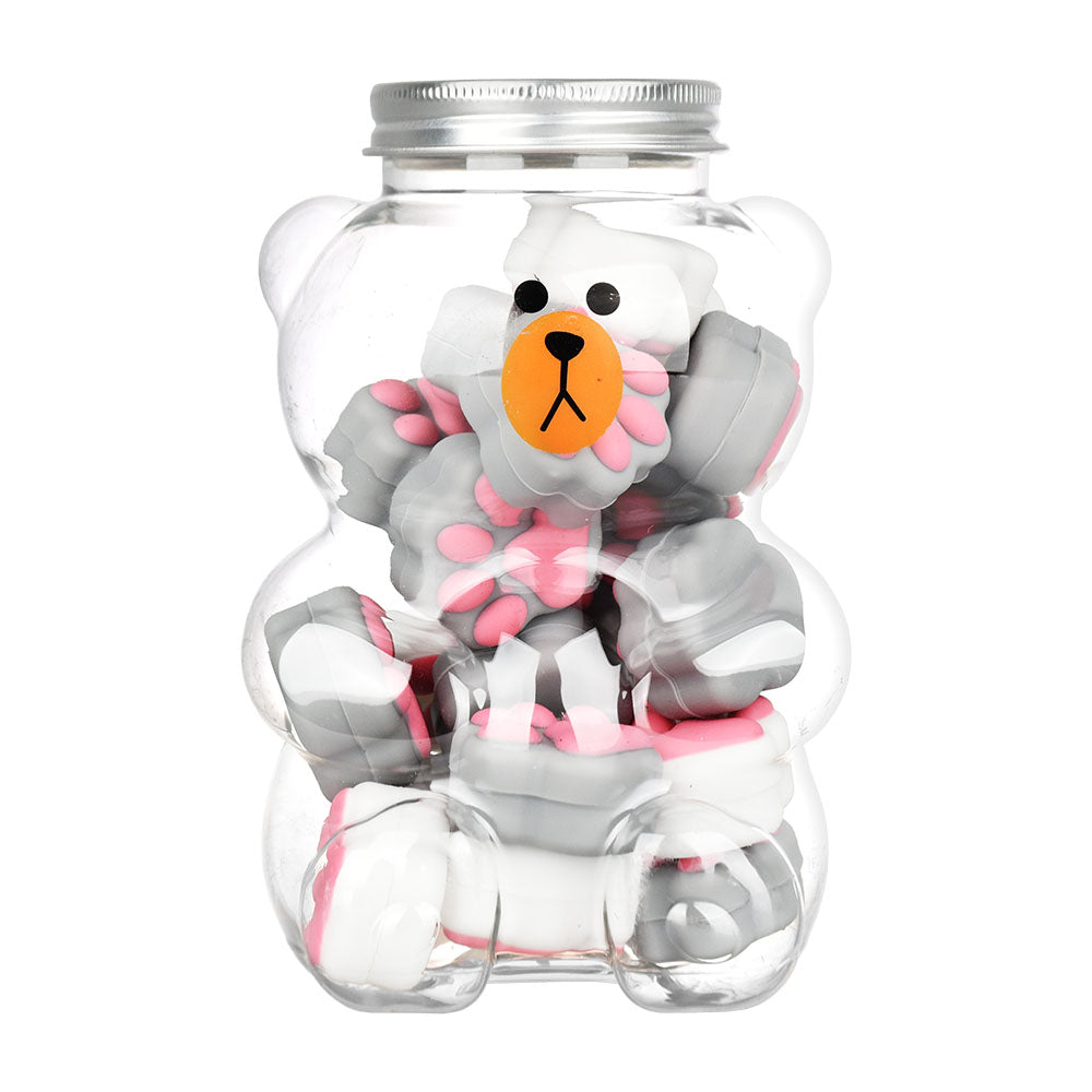 20PC Jug - Cat Paws Silicone Container - 1.25" / Assorted Colors