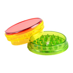 Plastic 3pc Rasta Color Grinders - 12pc 2.25"